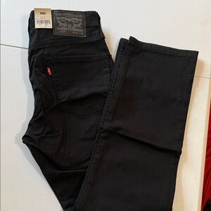 Levi's Men's Jet Black Slim Straight Jeans